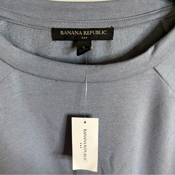 Banana Republic NWT Blue Gray Long Sleeve Shirt Top Pullover Sweater size Small - Picture 7 of 12